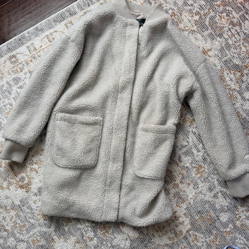 Eddie Bauer Women’s Sherpa Long Jacket Beige Sz XS